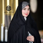 چادر مشکی طرح بارکد